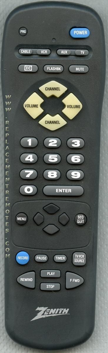 ZENITH MBR3440 TV Remote Control