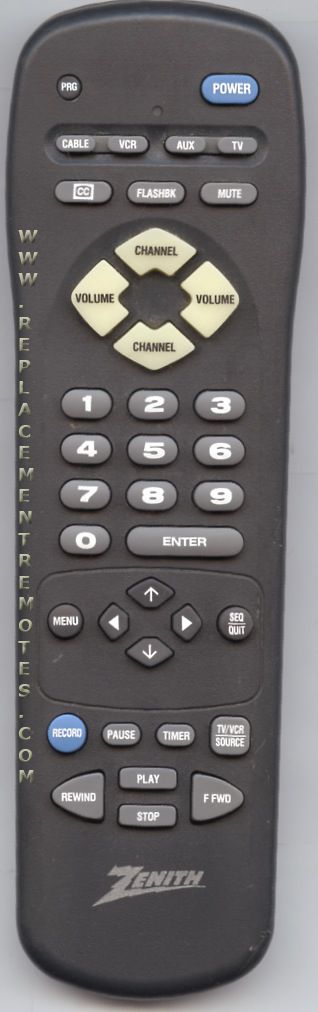 ZENITH MBR3445 TV Remote Control