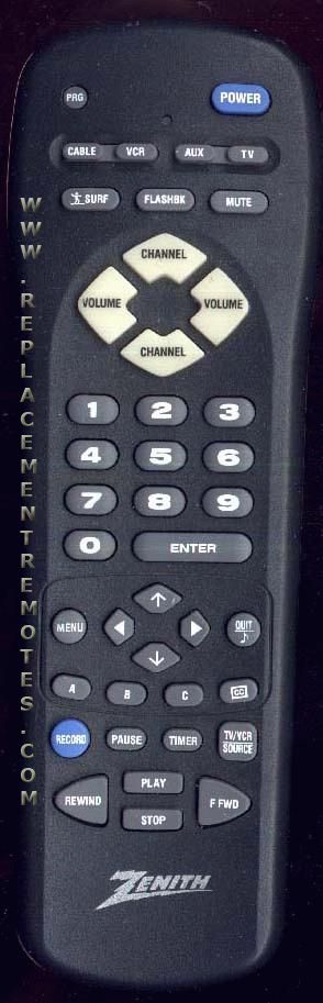 ZENITH MBR3455 TV Remote Control
