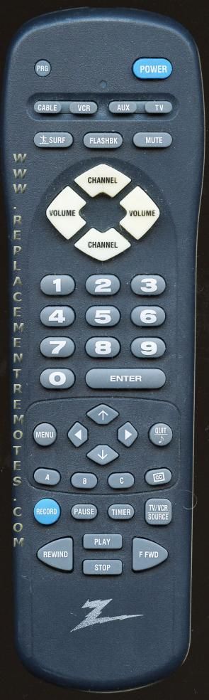ZENITH MBR3447 TV Remote Control