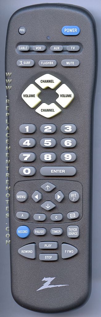 ZENITH MBR3447Z TV Remote Control