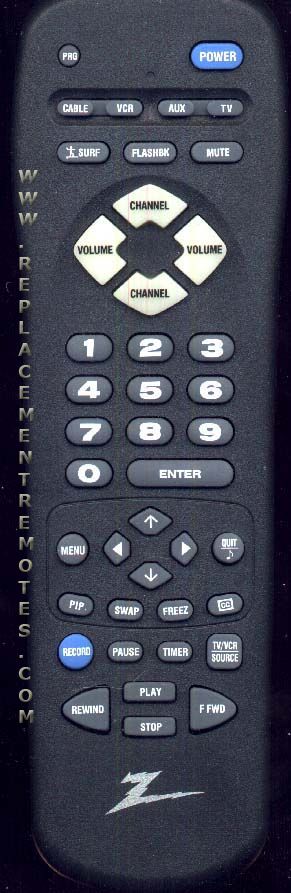 ZENITH MBR3457 TV Remote Control