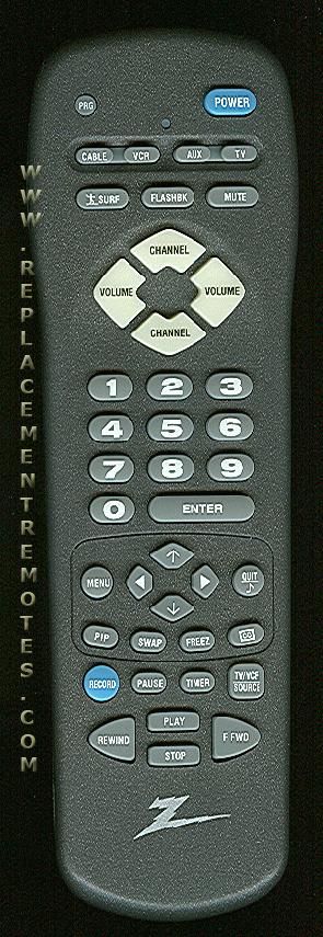 ZENITH MBR3457CT TV Remote Control