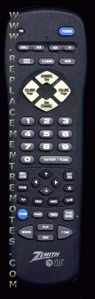 ZENITH MBR3462 TV Remote Control