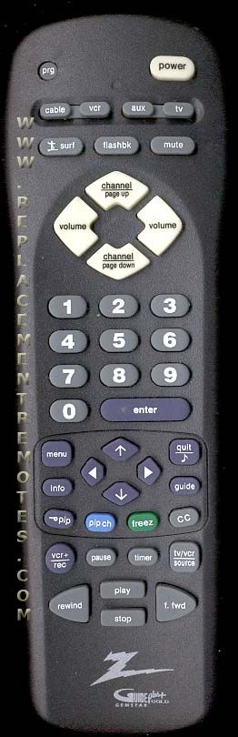 ZENITH MBR3466CZ TV Remote Control