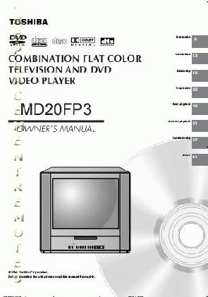 TOSHIBA MD20FP3OM TV/DVD Combo Operating Manual