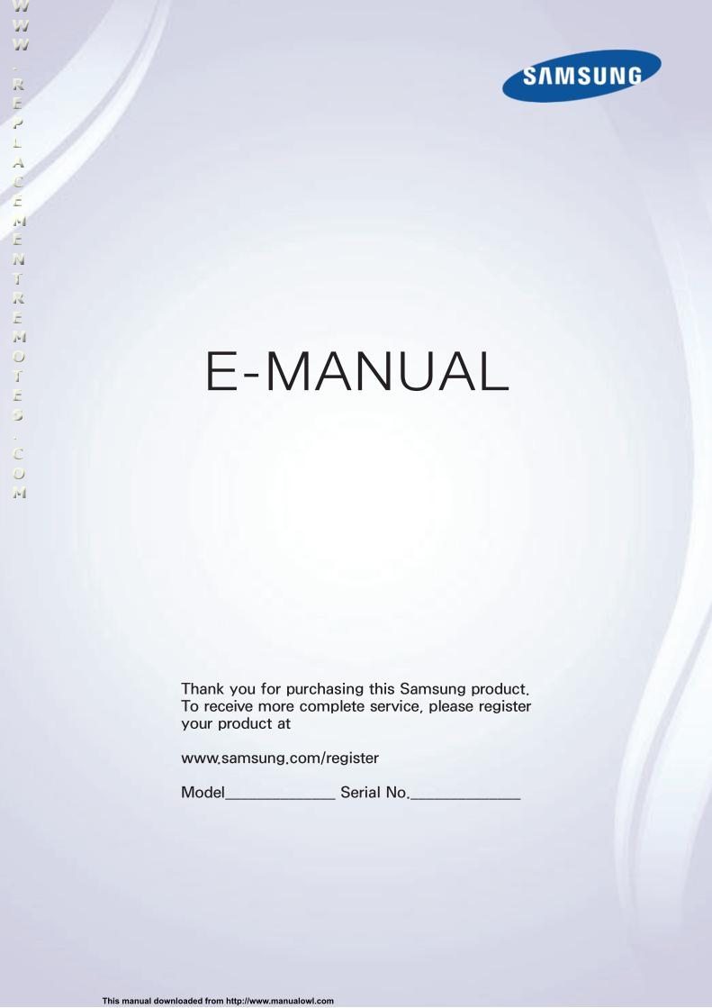 SAMSUNG UN55H6203AFXZAOM Operating Manual