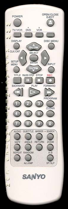 Buy SANYO N108A DVD/VCR Combo Player Remote Control