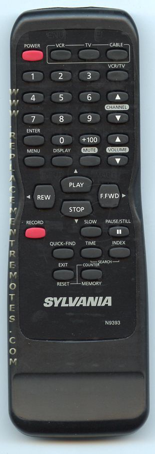 SYLVANIA N9393 VCR VCR Remote Control