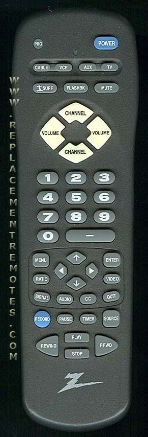 ZENITH MBR4286 TV Remote Control