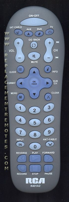 RCA R401A2 TV Remote Control