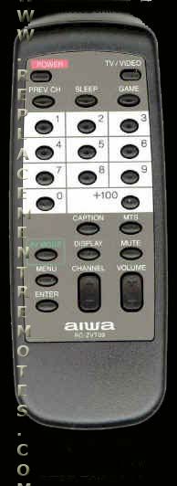 AIWA TV GENUINE Remote Control TV-AS205 TV-S1311 TV-S1315 TV-S2011