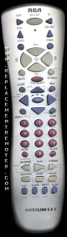 RCA RCU600WMS Advanced Universal Remote Control
