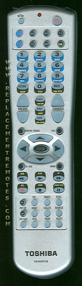 TOSHIBA REM48TVB Advanced Universal Remote Control