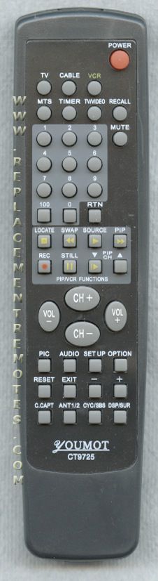 TOSHIBA RKCT9725 TV Remote Control
