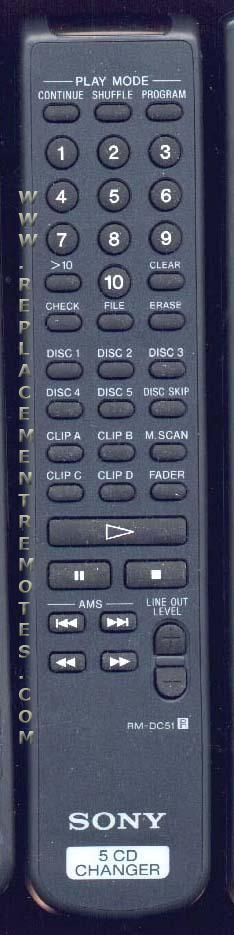 CDPC16OZ SONY RM-DC41 CD PLAYER REMOTE CONTROL CDPC160Z CDPC25OZ CDPC250Z 