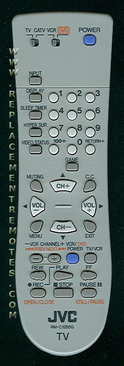 JVC RMC1255G TV Remote Control