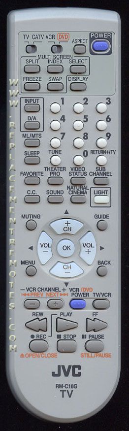 JVC RMC18G TV Remote Control