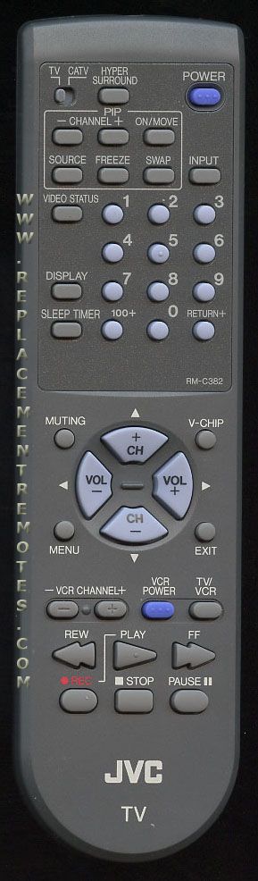 JVC RMC382 TV Remote Control