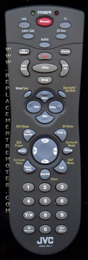 JVC RMRL1 5-Device Universal Remote Control