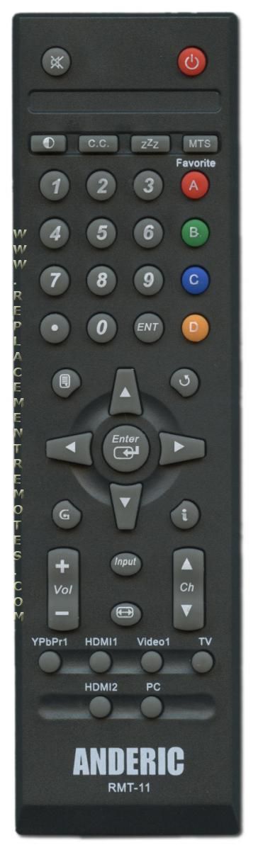Buy ANDERIC RMT-11 RMT11 WESTINGHOUSE -RMT11 TV Remote Control