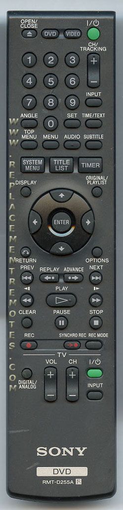 Buy SONY RMT-D255A RMTD255A -988512077 DVD Player Remote Control