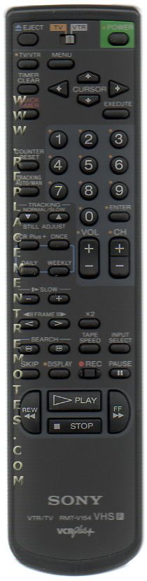 SONY RMTV154 TV/VCR Combo TV/VCR Remote Control