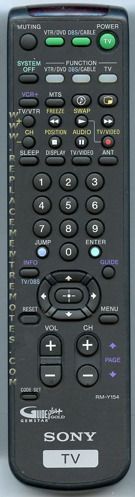 SONY RMY154 TV TV Remote Control