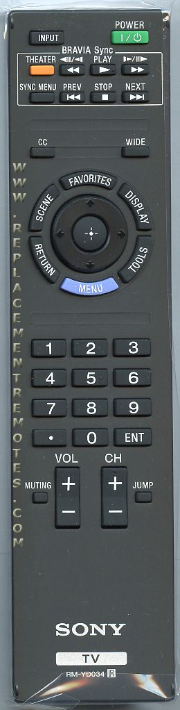 SONY RMYD034 TV Remote Control