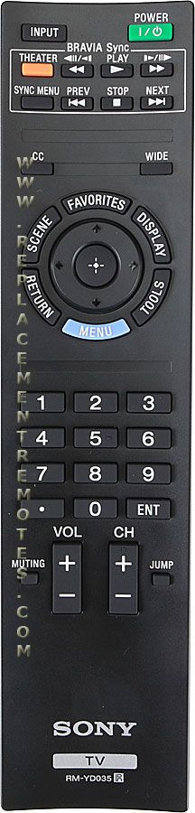 SONY RMYD035 TV Remote Control