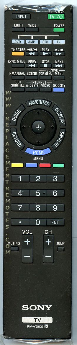 SONY RMYD037 TV Remote Control