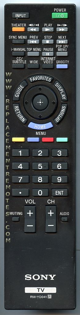 SONY RMYD041 TV/DVD Remote Control