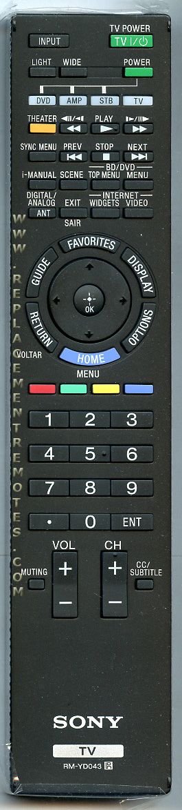 SONY RMYD043 TV Remote Control