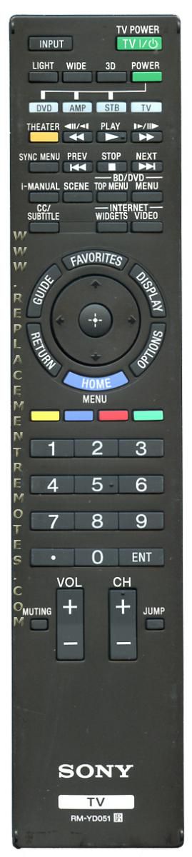 SONY RMYD051 TV Remote Control