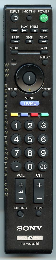 thumbnail image 2 of Replacement RM-YD065 Remote Control For Sony TV - Fits KDL32BX320 KDL32EX340 2 of 6
