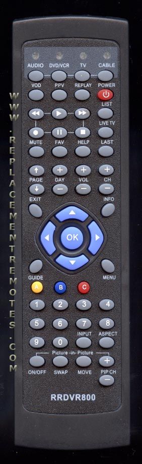ANDERIC RRDVR800 Universal Remote Control 4-Device Universal Remote Control