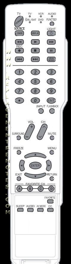 SHARP GA484WJSA TV Remote Control