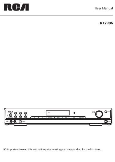 Buy RCA RT2906OM RT2906 Operating Manual