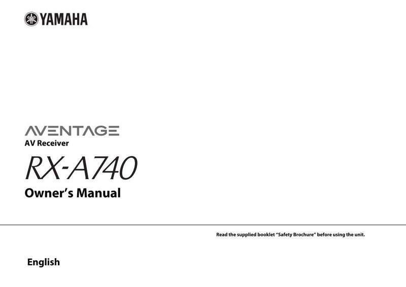 Buy YAMAHA RXA740OM RXA740 Operating Manual