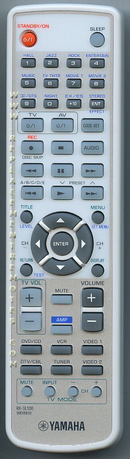 Buy YAMAHA RX-SL100 RXSL100 -WB998500 Audio/Video Receiver Receiver Remote