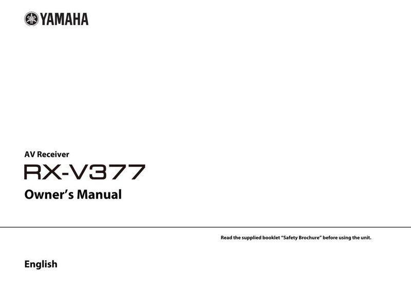 Buy YAMAHA RXV377OM RXV377 RXV377BL Operating Manual