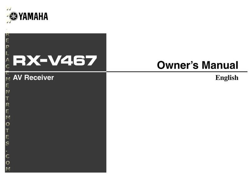 Buy YAMAHA RXV467OM RXV467 RXV467BL Operating Manual