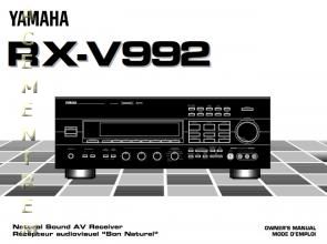 Buy YAMAHA RXV992OM RXV992 Operating Manual