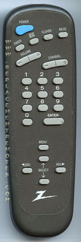 ZENITH SC3492Z TV Remote Control