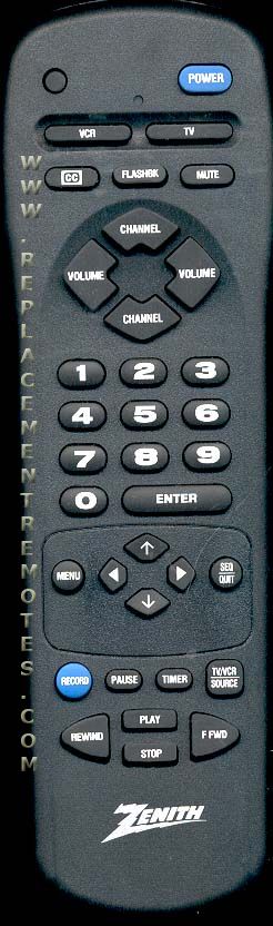 ZENITH 12420101 TV TV Remote Control