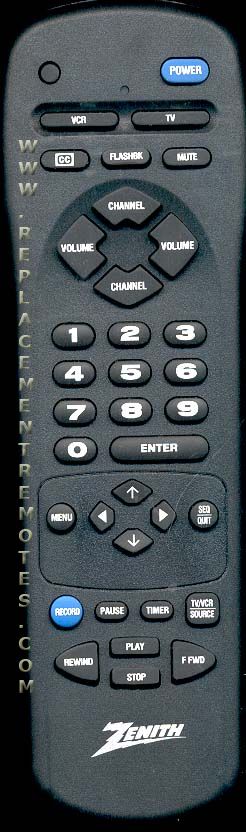 ZENITH 12420101 TV Remote Control
