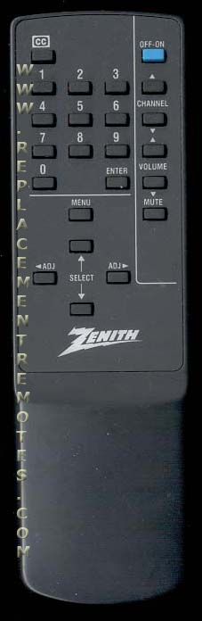 ZENITH SC3480 TV Remote Control