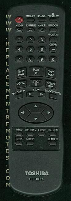 TOSHIBA SER0055 DVD Remote Control