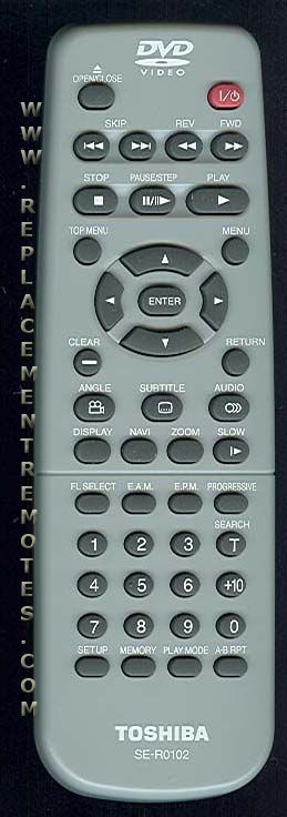 TOSHIBA SER0102 DVD Remote Control