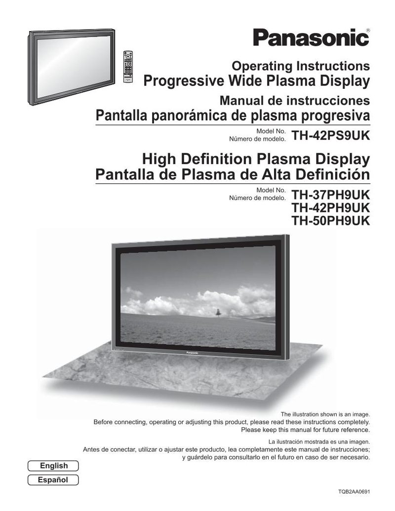 Buy Panasonic TH37PH9UKOM TH37PH9UK TH42PH9UK TH42PH9XK TV TV Operating